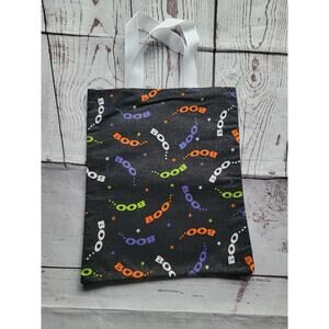 Hnamdmade Halloween Boo trick or treat bag purple lining
